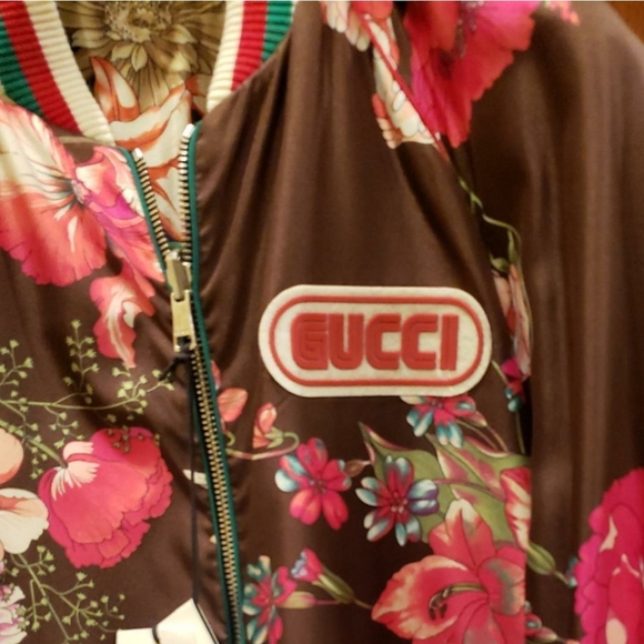 Reversible Gucci silk floral bomber - Picture 3 of 5